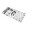 Buy cheap Above Counter 1000 x500mm Single Bowl Kitchen Sink With Drainboard Folk Washing Basin from wholesalers