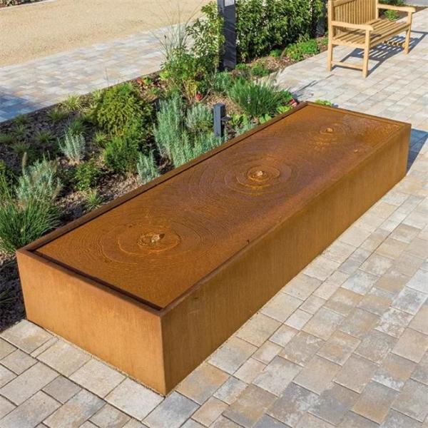 Buy cheap Outdoor Backyard Decoration Rusty Metal Waterfall Corten Steel Water Fountain from wholesalers