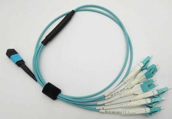 Buy cheap 40g 8 Cores MPO-LC Uniboot Fiber Optic Jumper from wholesalers