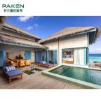MDF Beach Villa Resorts Hotel Bedroom Furniture Sets Custom Made Maldives