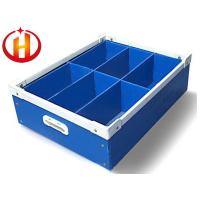 Buy cheap Blue Shock Resistant Corrugated Plastic Box With Dividers 3mm Thickness product