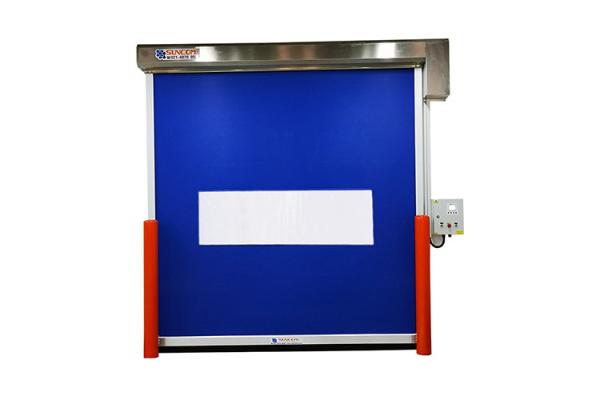 Buy cheap Durable High Speed Industrial External Doors With Full transparent 1.5mm PVC Window from wholesalers