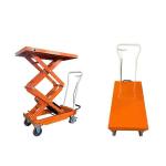 Hydraulic Mobile 300kg Hand Operated Scissor Lift 1010mmx520mm Max Height 1585mm