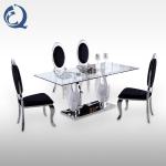 160x90x75cm Tempered Glass Dining Table Home Furniture 0.12m3