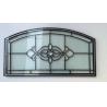 Buy cheap Arched Door Leaded Glass with brass zinc patina caming for front doors from wholesalers