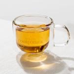 Clear Insulated Double Walled Glass Espresso Cups 75ml Mouth Blown 2.6 Ounce