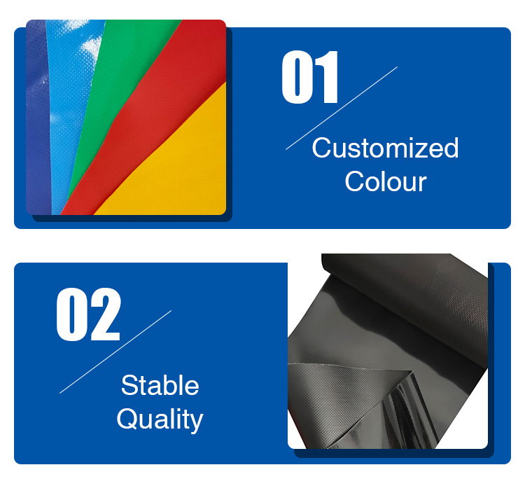 Heavy Duty PVC Inflatable Boat Fabric Industry Waterproof Tarp Material For Awning Tent Truck Cover