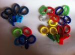 Promotional Plastic Whistle in Red Color w/Wrist Coil Band