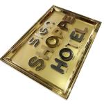 Laser Cutting 201 304 316 Grade Stainless Steel Hotel Signage Metal Fabrication