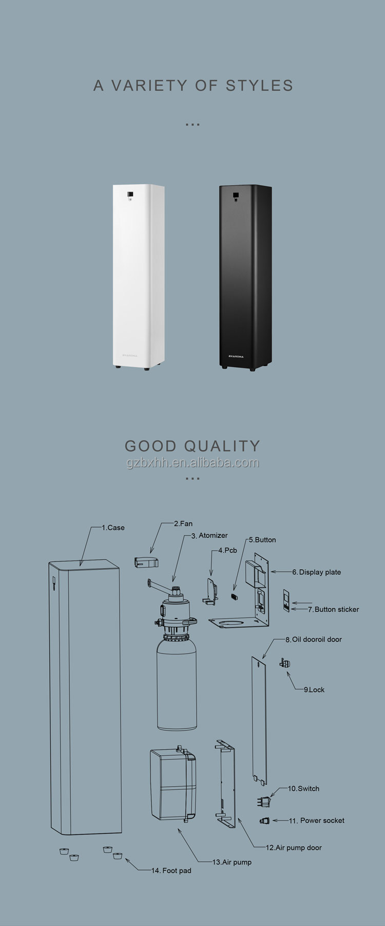 OEM Commercial Hotel Scent Diffuser Disinfection Fragrance Air Diffuser