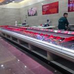 Open Fresh Meat Chiller Deli Display Fridge For Supermarket 1250 * 1160 * 1000mm
