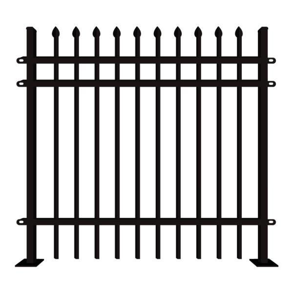 Buy cheap Black Metal Steel Picket Fence from wholesalers