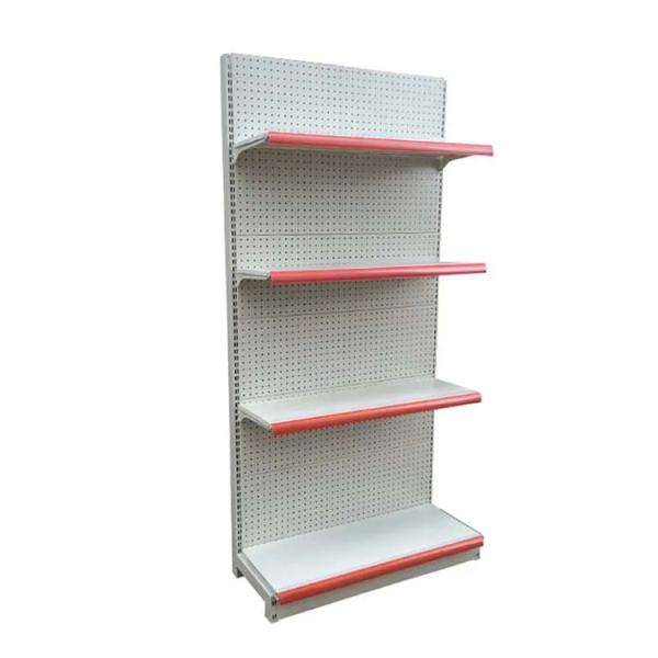 Factory Customized Color Size White Supermarket Shelves Gondola Shelving