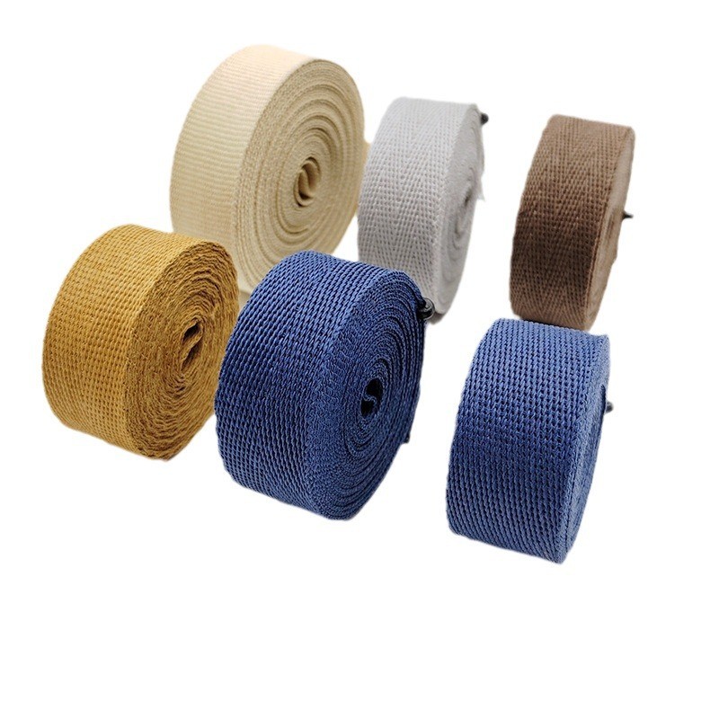 GRS Herribone Woven Paper Ribbon Roll Plain Pattern Assorted Color Solid