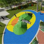 Galvanized steel and plastic material outside play area equipment factory in