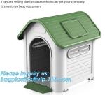 Indoor &outdoor portable waterproof plastic dog house, large pet dog cage box