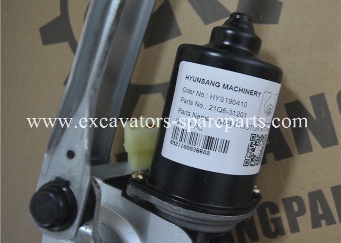 HYUNDAI R210LC-9 Excavator Cabin Parts Wiper Motor Assembly 21Q6-31201 21Q6-01210 21Q6-01220 21Q6-01230
