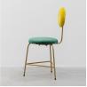 Buy cheap Velvet Multi Colored Upholstered Dining Chairs Metal Frame With Triangle Legs from wholesalers