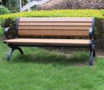 Outdoor Modern Lounge Long Wooden Storage Bench WPC Table Chair Garden Public