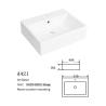 Buy cheap Porcelain Above Countertop Mounted Bathroom Sink 400mm Wide Handcraft from wholesalers