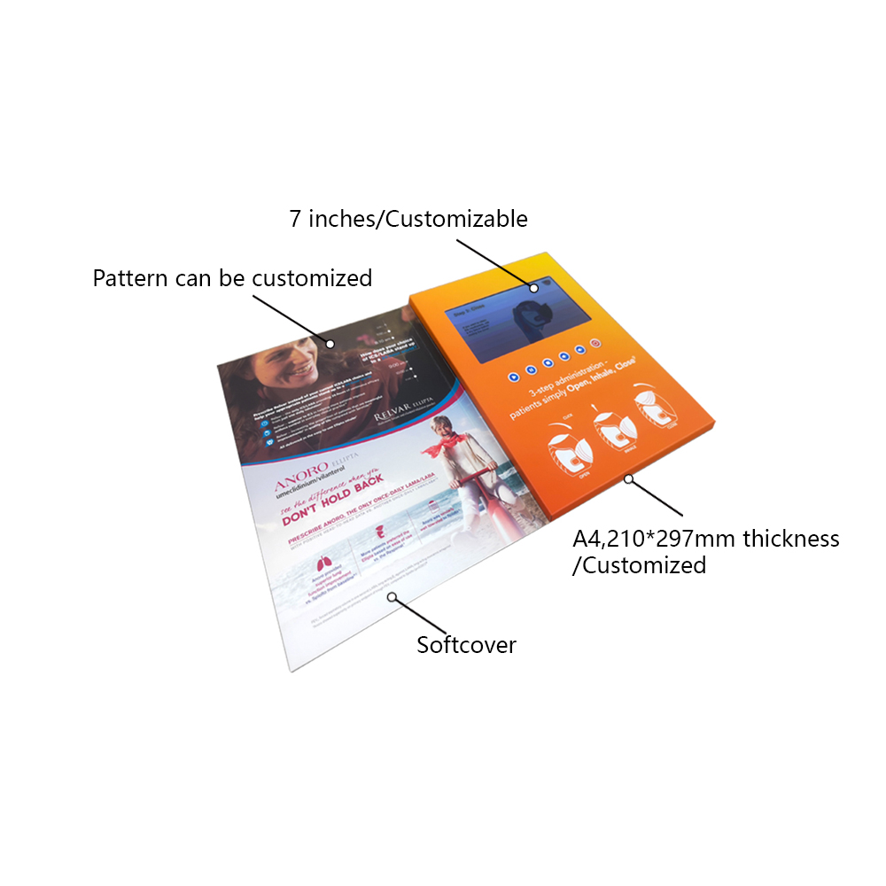 Transparent Display LCD Video Brochure Card Customized For Festival