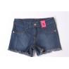 Buy cheap 82% Cotton 16% Polyester Junior Girls Blue Jean Shorts Distressed Denim Shorts from wholesalers