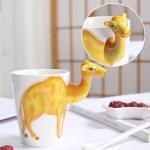 Customized Cute Ceramic Coffee Mugs 3d Animal Pattern For Gift