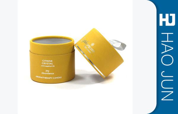 Buy cheap Yellow Color Cardboard Candle Boxes Candle Gift Tube Packaging from wholesalers