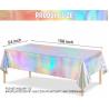 Buy cheap Laser Rainbow Theme Party Tablecloth Aluminum Film Birthday Wedding Party Decoration Disposable Tablecloth Decoration from wholesalers