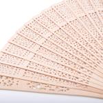 Eco-Friendly Traditional Wooden Hand Fans With Metal Rings Bamboo Fan For