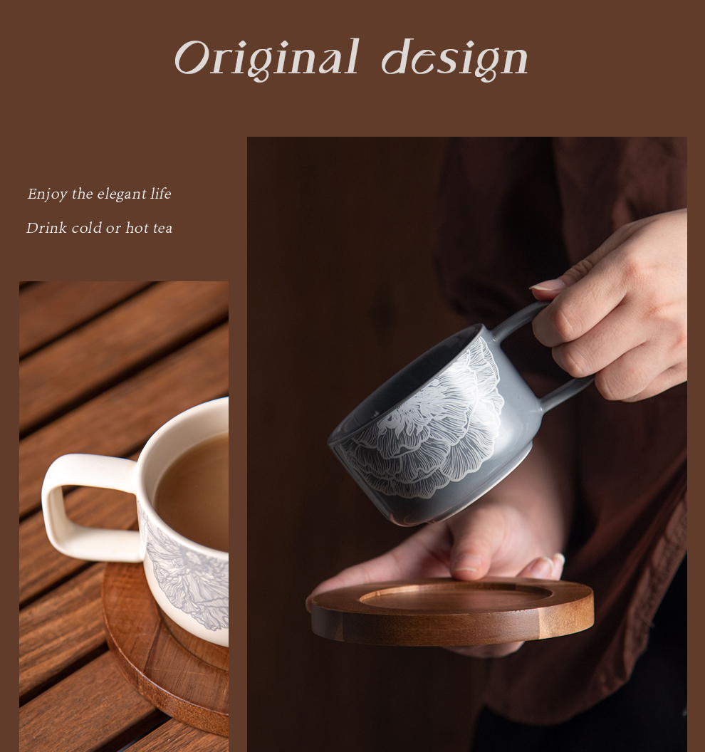 Business Gifts Cappuccino Cups Set Sustainable Ceramic Coffee Cup And Saucer Set