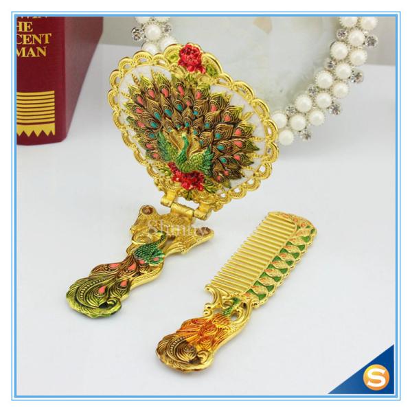 Buy cheap Peocack Design High Quality Hollywood Makeup Mirror Single Side and Cosmetic Type Makeup mirror of Vintage Style from wholesalers