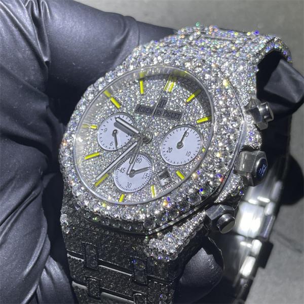 Buy cheap Hiphop Moissanite Bust Down Watch Fashion Bling Vvs Moissanite For Women from wholesalers
