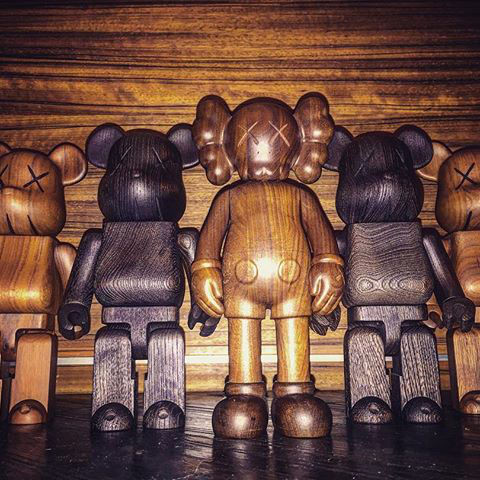 Cute Wooden Doll Exhibition Sculpture , cultural institutions Art Wooden Figure