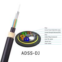 Buy cheap ADSS 144 Core non-metal FRP All Dielectric Self Supporting Optical Fiber Cable product