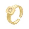Buy cheap Open Watchband 18k Diamond Ring Men Plated Chunky Gold Initial Ring from wholesalers
