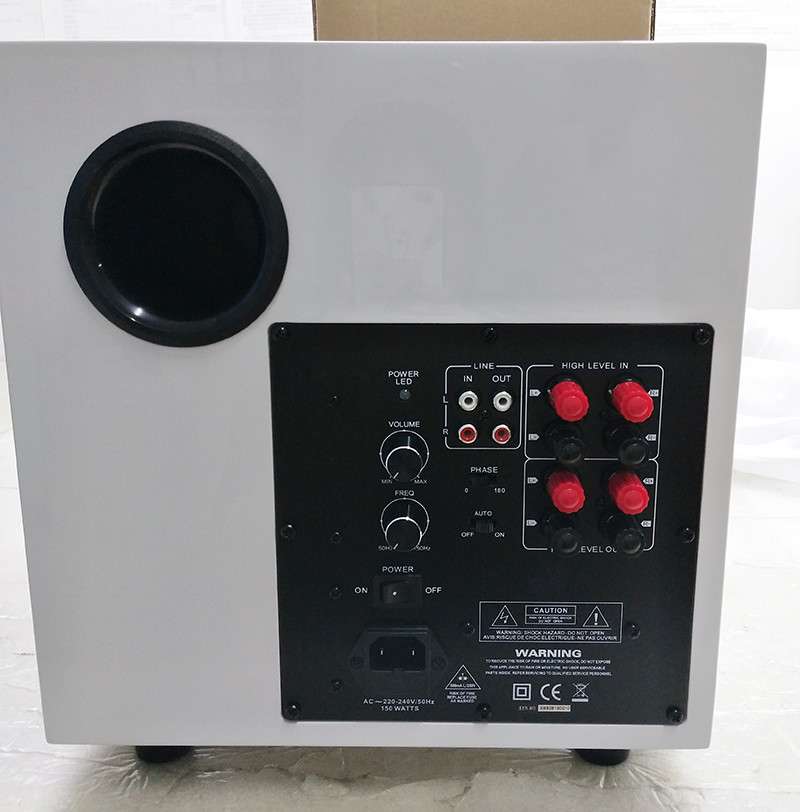 300W MDF Cabinet Subwoofer Speaker Powered High Excursion Class D Amplifier Low Resonance