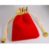 Buy cheap 50 jewelry pouches - Gold top velvet pouches, jewelry bags, red color, 10cmX8cm from wholesalers