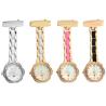 Buy cheap ALK Flower Type Nurse Watches Diamond Fob Nurse Pocket Watch Silver Nursing Gift Rose Gold Brooch Doctor Medical Quartz from wholesalers