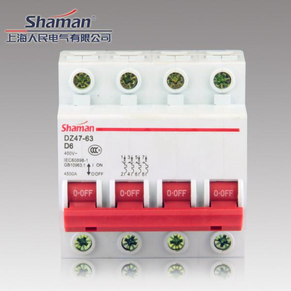 High quality good price DZ47-63D-4P-6A Mini circuit breaker,murray circuit