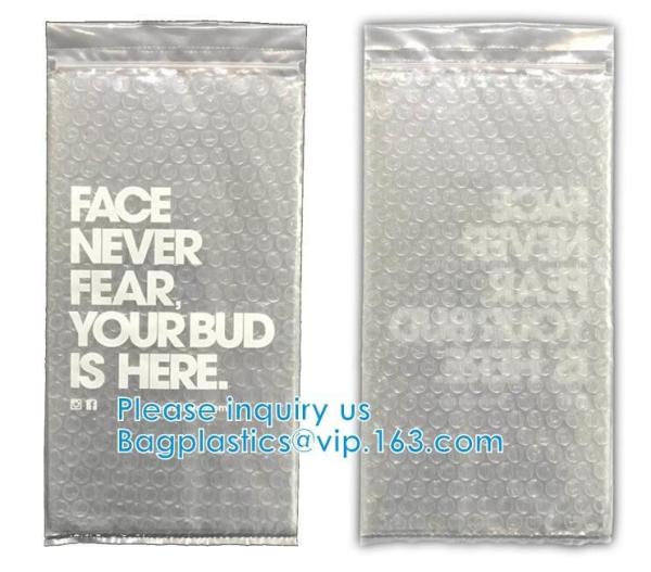 Bubble Bags Zip Padded Pouch For Beauty Skin Care Slider Zipper Lock Bag Colored