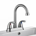 Buy cheap Modern Hotel Stainless Steel Polished Nickel Faucet 3 Hole Mounted from wholesalers