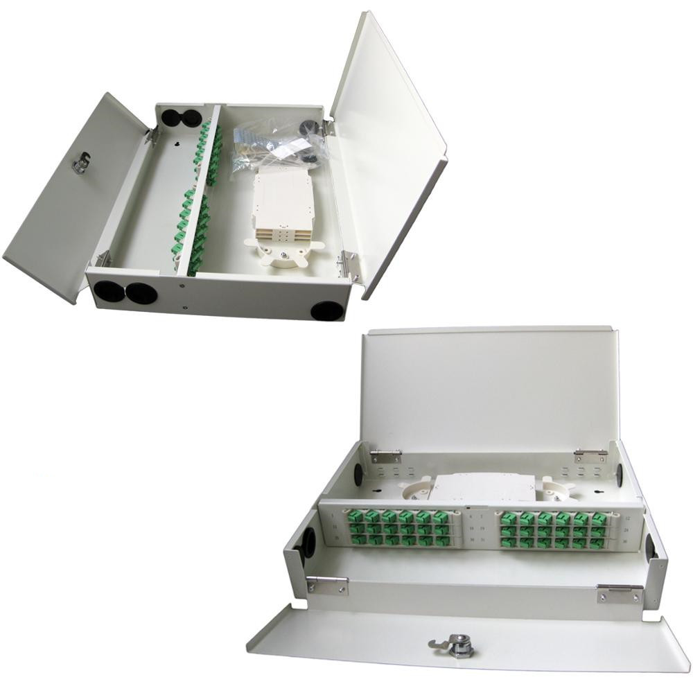 Indoor Sc / Apc Wall Mounted Fiber Enclosure 12/24/36/48 Ports