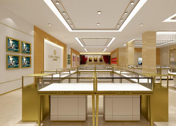 Buy cheap Pre - Assembly Structure Jewelry Display Fixtures 6000 Lumen / 4000 Kelvin Lights from wholesalers