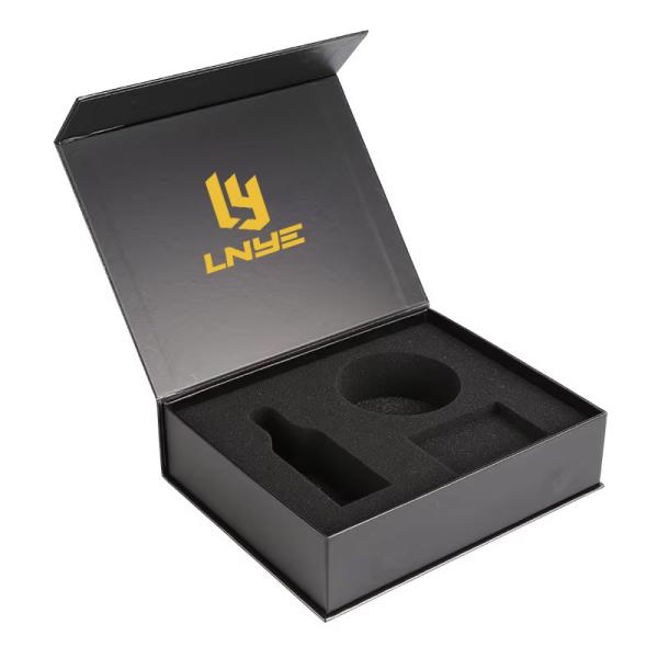 Buy cheap Custom logo Black Magnet Magnetic Luxury Packaging Folding Paper Business Gift Box from wholesalers
