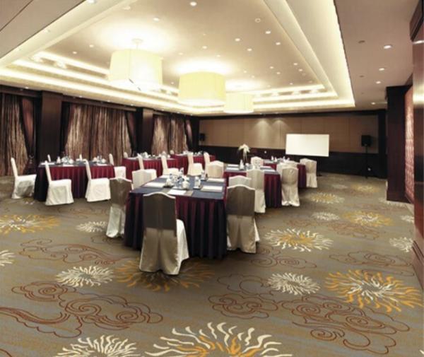 Quality Lobby PVC Carpet Flooring / Commercial Carpet Flooring Flower Pattern for sale