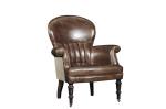 Buy cheap 32'' American Vintage Cigar Leather High Back Armchair Solid Wood Legs with from wholesalers