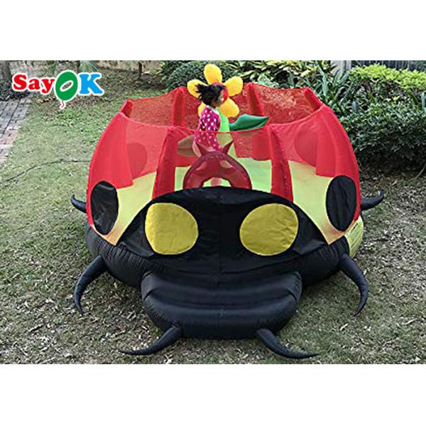 Waterproof Inflatable Bounce House Children Bouncer Cartoon Ladybug Jumping Bed Slide