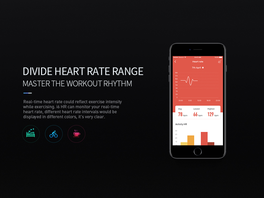 Heart Rate Monitor Charging IP67 Fastrack Fitness Band
