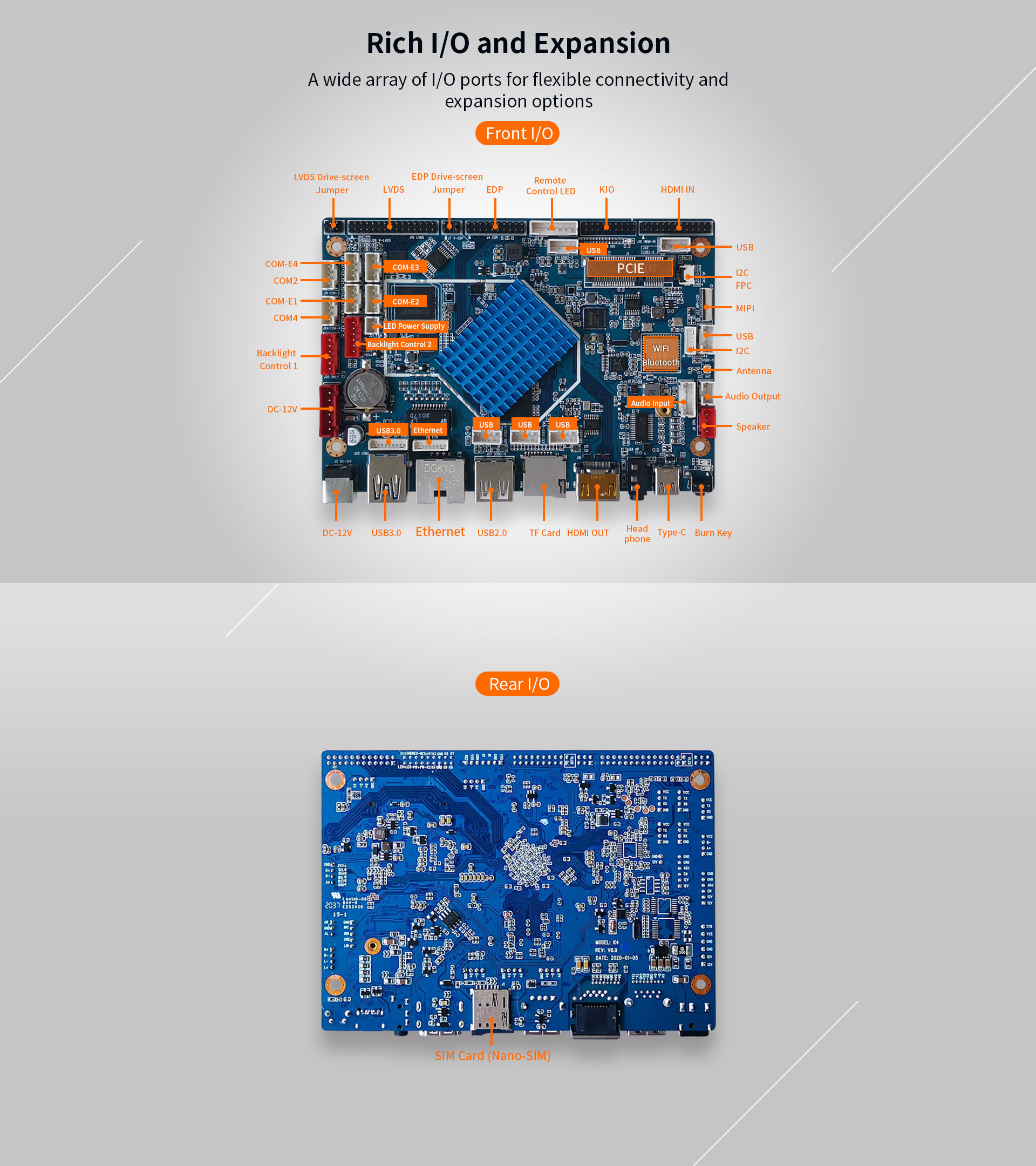 Android 7.1 K4 Smart Vending Machine Board LVDS and EDP for 1080p FHD decoding support